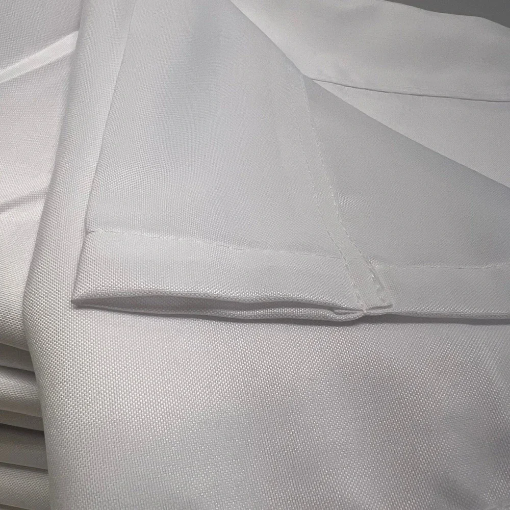 White Sheer Curtains Light Filtering Rod Top Window 52x84